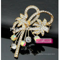 Oro caliente venta alta calidad cristal broche